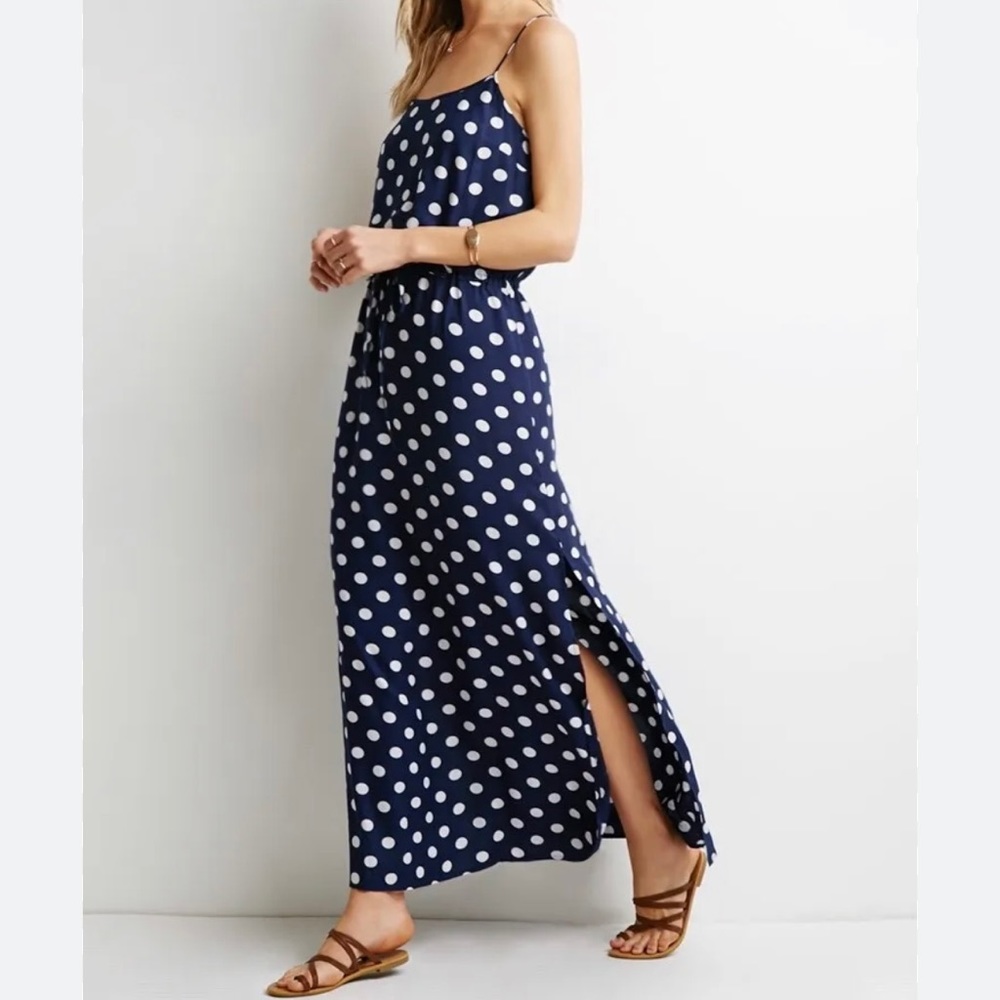 Forever 21 - Spaghetti Strap Drawstring Waist Maxi Dress